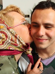 The granny pussy is pink and wet and it wants the hard young dick to penetrate it deeply